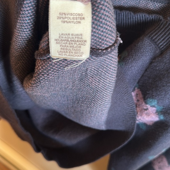 Hem & Thread Square Neck Floral Sweater Long Sleeve Charcoal Womens Size M - Picture 11 of 11